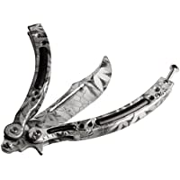 Rans L Entrenador de Mariposas- Cuchillo Balisong Acero Inoxidable Curvo sin Agujeros